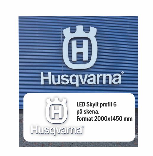 LED skylt profil 6  2000x1450 mm